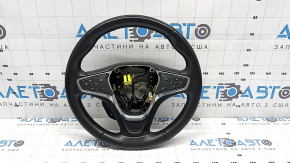 Кермо голе Chevrolet Volt 16-19 шкіра чорний, з кнопками, з пелюстками, з підігрівом, полізло покриття, подряпини, потертості