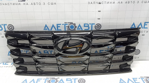 Решетка радиатора grill в сборе Hyundai Tucson 22-26 без камеры, с хромом