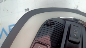 Плафон освещения передний Porsche Macan 15-26 с накладкой, черный под панораму, Home link, Light pkg и парктроники, треснуты решетки плафонов