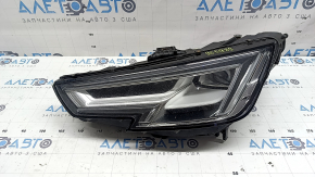 Фара передня ліва в зборі Audi A4 B9 17-19 Full LED, подряпини, відколи, під полірування.
