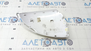 Крышка бокового зеркала левая Hyundai Sonata 20-23 под поворотник, белая, трещина, сломаны крепления