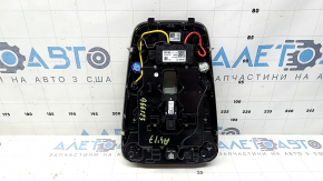 Плафон освещения передний в сборе Audi A4 B9 17-19 серый, под люк, с кнопкой SOS, царапины