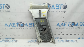 Накладка центральной стойки верхняя ремень правая Audi A4 B9 17-17 серая, под химчистку