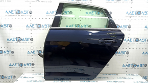 Дверь в сборе задняя левая Audi A6 C8 19-21 keyless, триплекс, доводчик, под шторку, синий LX5B, вмятина, тычка