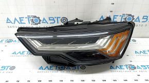Фара передняя левая в сборе Audi A6 C8 19-24 LED, Matrix и Multi beam с уплотнителем, желтит LED, под полировку