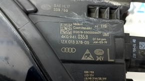 Фара передняя левая в сборе Audi A6 C8 19-24 LED, Matrix и Multi beam с уплотнителем, желтит LED, под полировку