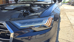 Фара передняя левая в сборе Audi A6 C8 19-24 LED, Matrix и Multi beam с уплотнителем, желтит LED, под полировку