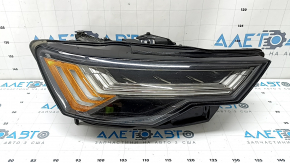 Фара передняя правая в сборе Audi A6 C8 19-24 LED, Matrix и Multi beam с уплотнителем, желтит LED, под полировку