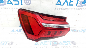 Ліхтар зовнішній крило лівий Audi A6 C8 19-24 без анімації з хром молдингом, потерт