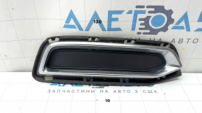 Накладка губи заднього бампера ліва Audi A6 C8 19-23 з молдингом, хром, S-line, зламані кріплення, здувся хром