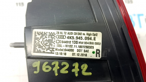 Фонарь внутренний крышка багажника правый Audi A6 C8 19-24 под анимацию, скол