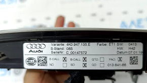 Плафон освещения передний в сборе Audi A6 C8 19-25 под панораму, серый, царапины