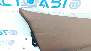 Боковушка 2-го ряда сидений правая Audi A6 C8 19-25 кожа светло-коричневая, примята