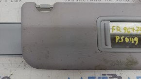 Козырек правый Toyota Prius 50 19-22 серый, без крючка, с накладкой, под химчистку