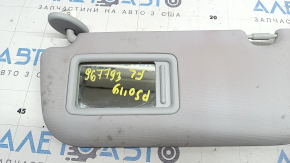 Козырек левый Toyota Prius 50 19-22 серый, без крючка, с накладкой, под химчистку