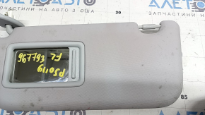 Козырек левый Toyota Prius 50 19-22 серый, без крючка, с накладкой, под химчистку