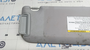 Козырек левый Toyota Prius 50 19-22 серый, без крючка, с накладкой, под химчистку