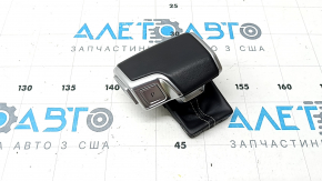 Ручка КПП Audi A6 C8 19-25 кожа черная с серой строчкой, с накладкой
