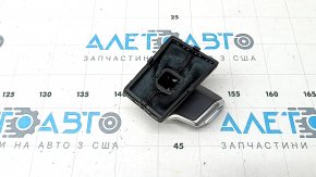 Ручка КПП Audi A6 C8 19-25 кожа черная с серой строчкой, с накладкой