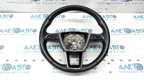 Кермо голе Audi A6 C8 19-25 шкіра чорна з сірим рядком і підігрівом, Sport, з кнопками та пелюстками
