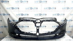 Бампер передний голый Mazda 3 19-26 4d, синий, царапины, прижат