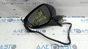 Зеркало боковое левое в сборе Mazda 3 19-22 4d 6 пинов, поворотник, подогрев, BSM, Japan built, синее
