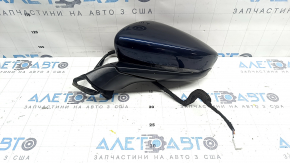 Зеркало боковое левое в сборе Mazda 3 19-22 4d 6 пинов, поворотник, подогрев, BSM, Japan built, синее