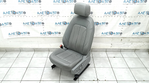 Водительское сиденье Audi Q5 80A 21-24 с airbag, электрическое, подогрев, кожа серая, Standard, потерто, царапины, под чистку