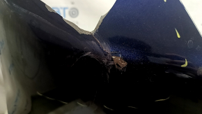 Бампер задний голый Mazda 3 19-26 4d, синий, незаводские отверстия, отсутствует фрагмент, трещина