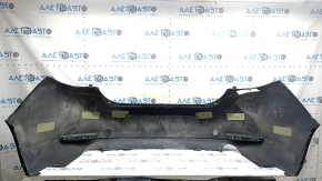 Бампер задний голый Mazda 3 19-26 4d, синий, незаводские отверстия, отсутствует фрагмент, трещина