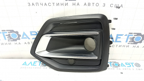 Решітка переднього бампера ліва Audi Q5 80A 21-24 з хромом, чорний мат