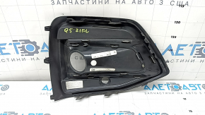 Решітка переднього бампера ліва Audi Q5 80A 21-24 з хромом, чорний мат