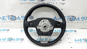 Руль голый Audi Q5 80A 21-23 кожа, черный, с подогревом, без кнопок и лепестков, с блоком, царапины