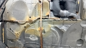 Подушка заднего ряда сидений 2 ряд Jeep Compass 22-23 кожа черная, коричневая строчка, коррозия