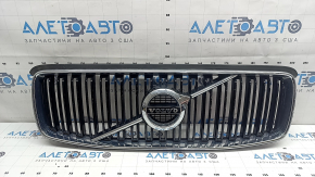 Решітка радіатора grill із значком Volvo XC90 16-19 чорна, обрамлення хром, без камери