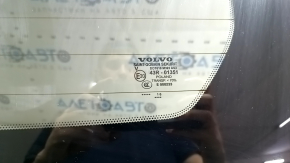 Дверь багажника голая со стеклом Volvo XC90 16-22 тонировка, серебро 711, со спойлером, стоп-сигналом, трапецией дворника, планкой подсветки и замком, потерт спойлер
