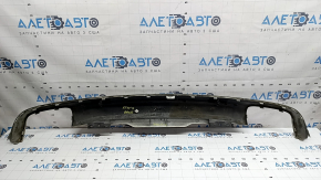 Накладка заднего бампера нижняя Volvo XC90 16-21 под хром насадки без фаркопа, под парктроники, сколы