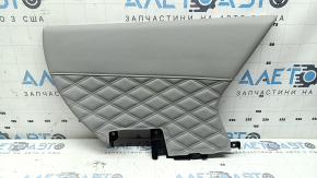 Вставка обшивки двері картки задня ліва Mitsubishi Outlander 22-23 шкіра сіра, під хімічне чищення