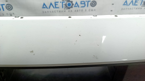 Бампер передний в сборе Hyundai Santa Fe 24-26 SEL, Limited, белый, губа структура, с жалюзи дефлекторами, царапины, сколы, треснута губа, прижат