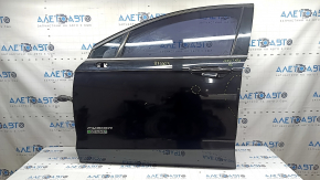 Дверь в сборе передняя левая Ford Fusion mk5 13-20 hybrid energi, keyless, с кодом, стекло триплекс, черный G1, тычки, залом