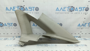 Накладка задней стойки верхняя правая Ford Fusion mk5 17-19 серая, царапина, под химчистку, сломано крепление