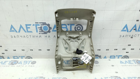 Накладка центральної консолі задня Ford Fusion mk5 17-20 сіра, під повітропроводи, з підсвічуванням, під розетку та прикурювач, подряпини, під хімчистку, тріщина у кріплення