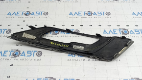Решетка переднего бампера левая Ford Fusion mk5 17-18 под птф LED глянец, с хром молдингом, сломано крепление, сколы