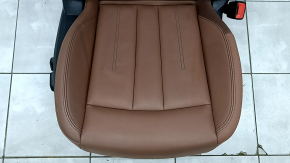 Пассажирское сидение Audi A5 F5 20-25 с airbag, электрическое, подогрев, кожа коричневая, царапина, под чистку