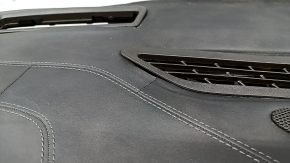 Торпедо передняя панель с AIRBAG Ford Fusion mk5 17-20 коричневая с бежевым под start-stop, под проекцию, под динамик, стянулась кожа, надрыв, сломано крепление