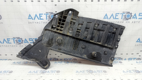 Защита переднего бампера Ford Fusion mk5 17-20 левая, потерта, надломы, нет фрагмента