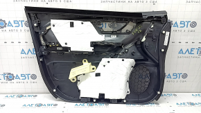 Обшивка двери карточка передняя правая Subaru Forester 25-26 черная с серой вставкой ткань, подлокотник серая резина