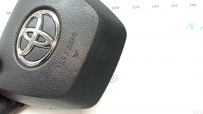 Подушка безопасности airbag в руль водительская Toyota Highlander 20-22 черная, царапины