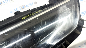 Фара передняя правая Toyota Highlander 21-26 LED, без DRL, темная, под полировку, царапины