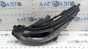Фара передняя левая Toyota Highlander 21-26 LED, без DRL, темная, под поливовку, потерта